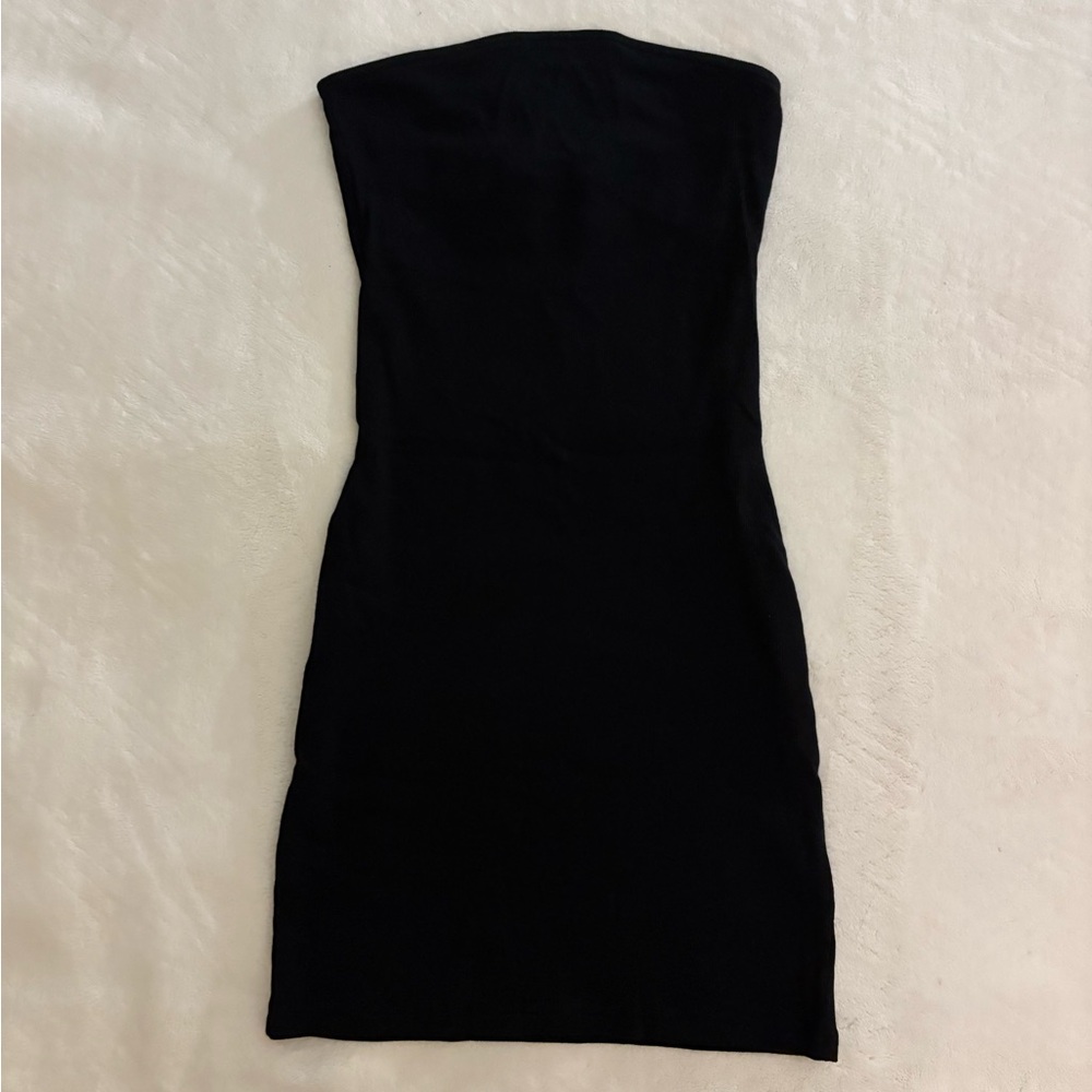 H&M Black Ribbed Mini Dress
